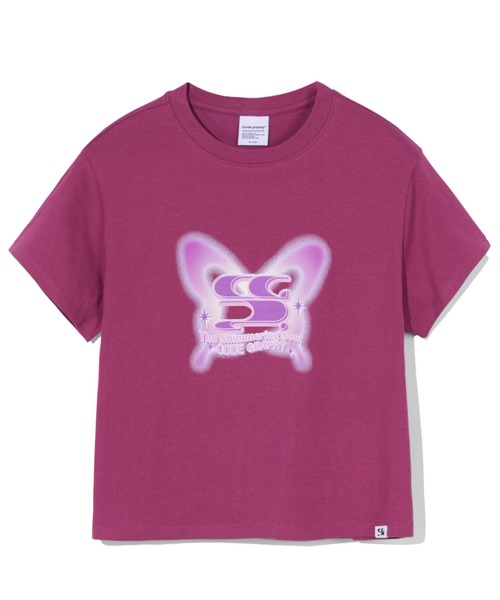 (WOMAN) BUTTERFLY WAVE Symbol Crop SHORT SLEEVE T-Shirt（Tシャツ/カットソー）｜codegraphy（コードグラフィー） 5,900円