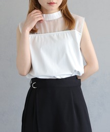 &g'aime | 【&g’aime】合皮パイピングノースリトップス(Tシャツ/カットソー)