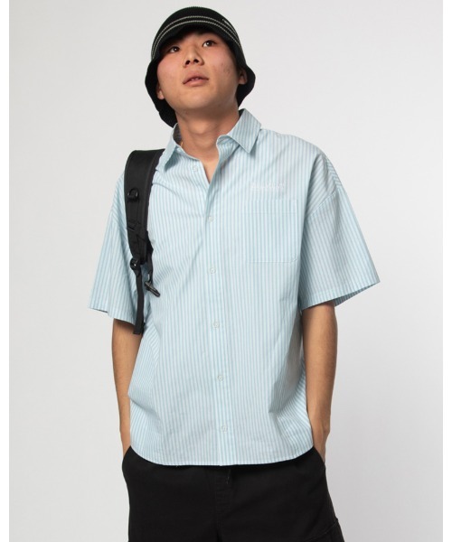 ELEMENT（エレメント）の「ELEMENT メンズ BIG SKATE STRIPE SS 半袖シャツ 【2024年夏モデル】/エレメント半袖ストライプシャツ（シャツ/ブラウス・メンズ・ネイビー/ブルー・LARGE/X-LARGE/MEDIUM）」の13枚目の写真