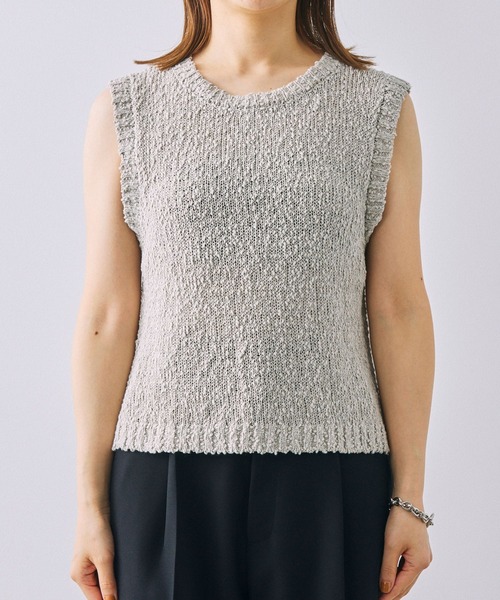 BABYLONE（バビロン）の「バックスリットノースリプルオーバー（ニット/セーター・レディース・ライトグレー/ブラック/ライトベージュ・フリー）」の14枚目の写真