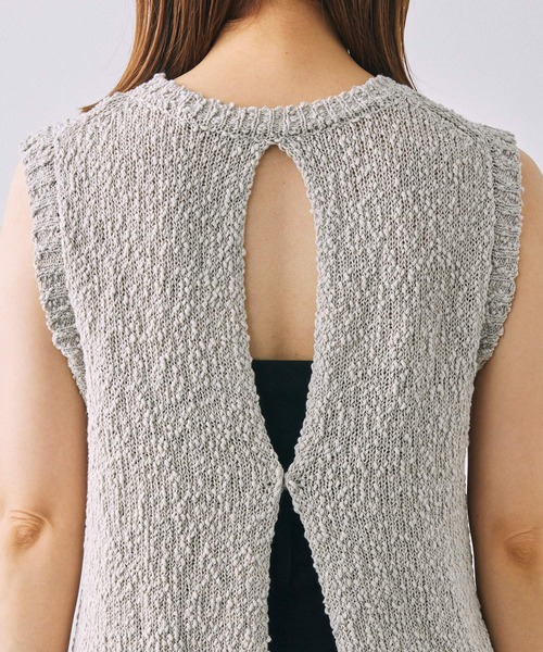 BABYLONE（バビロン）の「バックスリットノースリプルオーバー（ニット/セーター・レディース・ライトグレー/ブラック/ライトベージュ・フリー）」の11枚目の写真