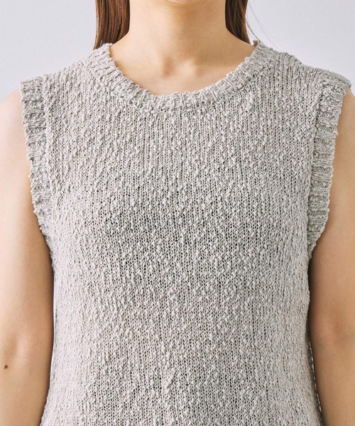 BABYLONE（バビロン）の「バックスリットノースリプルオーバー（ニット/セーター・レディース・ライトグレー/ブラック/ライトベージュ・フリー）」の10枚目の写真