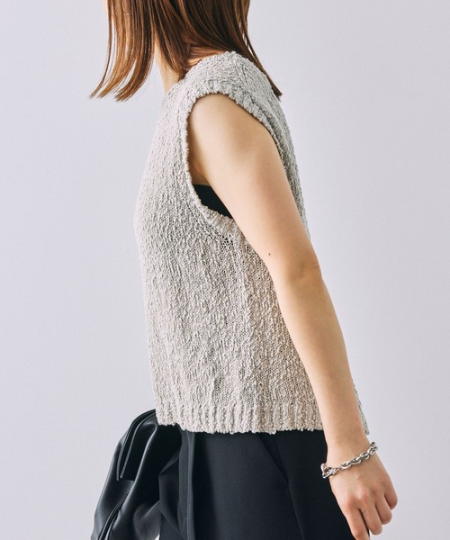 BABYLONE（バビロン）の「バックスリットノースリプルオーバー（ニット/セーター・レディース・ライトグレー/ブラック/ライトベージュ・フリー）」の18枚目の写真