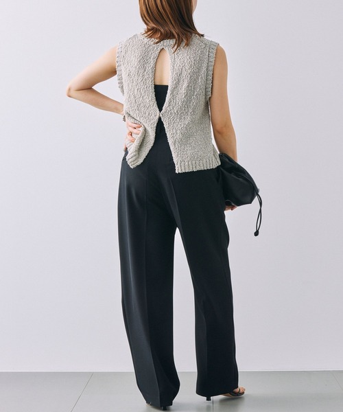 BABYLONE（バビロン）の「バックスリットノースリプルオーバー（ニット/セーター・レディース・ライトグレー/ブラック/ライトベージュ・フリー）」の15枚目の写真