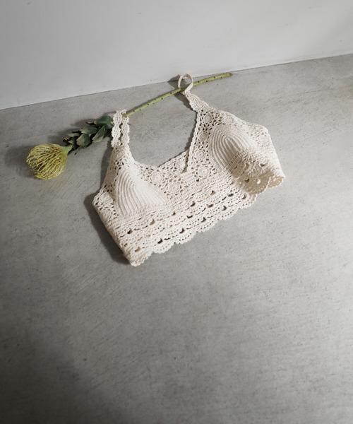 select MOCA(セレクトモカ)の「かぎ針ビスチェ(ベスト・レディース・ブラック/アイボリー・FREE)」の17枚目の写真