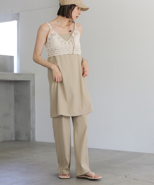 select MOCA(セレクトモカ)の「かぎ針ビスチェ(ベスト・レディース・ブラック/アイボリー・FREE)」の8枚目の写真