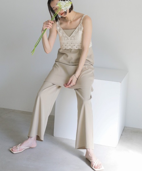 select MOCA(セレクトモカ)の「かぎ針ビスチェ(ベスト・レディース・ブラック/アイボリー・FREE)」の14枚目の写真