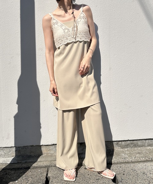 select MOCA(セレクトモカ)の「かぎ針ビスチェ(ベスト・レディース・ブラック/アイボリー・FREE)」の16枚目の写真