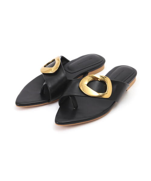 EDIT COLOGNE（エディットコロン）の「ゴールドパーツミュール（パンプス・レディース・ベージュ/ブラック/オフホワイト・23.5cm/23.0cm/24.0cm）」の3枚目の写真