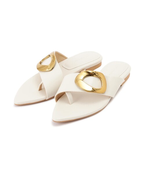 EDIT COLOGNE（エディットコロン）の「ゴールドパーツミュール（パンプス・レディース・ベージュ/ブラック/オフホワイト・23.5cm/23.0cm/24.0cm）」の11枚目の写真