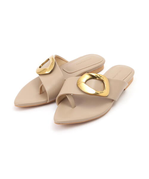 EDIT COLOGNE（エディットコロン）の「ゴールドパーツミュール（パンプス・レディース・ベージュ/ブラック/オフホワイト・23.5cm/23.0cm/24.0cm）」の12枚目の写真