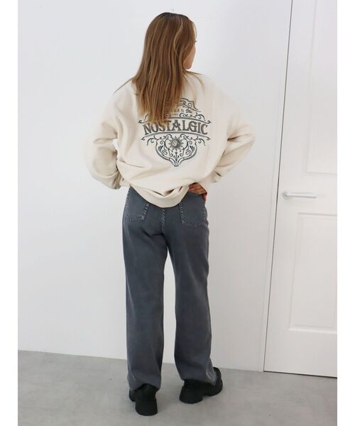 EVRIS（エヴリス）の「NOSTALGIC BIGスウェットトップス（スウェット・レディース・レッド/ホワイト/チャコールグレー/ブラック・FREE）」の18枚目の写真