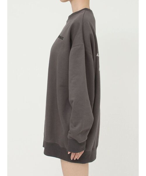 EVRIS（エヴリス）の「NOSTALGIC BIGスウェットトップス（スウェット・レディース・レッド/ホワイト/チャコールグレー/ブラック・FREE）」の5枚目の写真