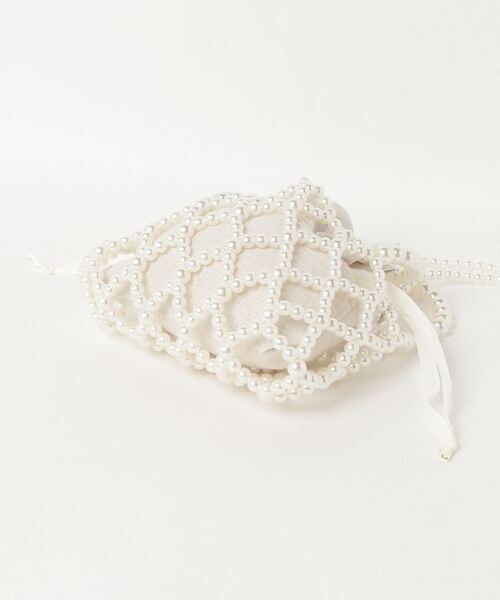 ｔｏｌｅｎｅ（トレネ）の「パール風 ビーズ編み 2way ハンドバッグ ショルダーバッグ（ハンドバッグ・レディース・ホワイト・ONE SIZE）」の4枚目の写真