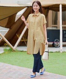 フレンチスリーブ」に該当するシャツ/ブラウス（イエロー/黄色系