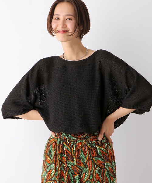 LEPSIM（レプシィム）の「5ゲージメッシュプルオーバーSS　127647（ニット/セーター・レディース・ライトグレー/グリーン系その他/ブラック/オフホワイト・FREE）」の11枚目の写真