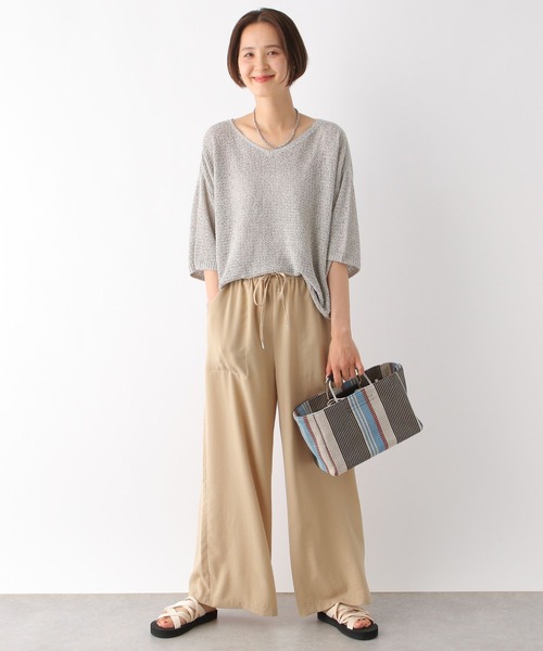 LEPSIM（レプシィム）の「5ゲージメッシュプルオーバーSS　127647（ニット/セーター・レディース・ライトグレー/グリーン系その他/ブラック/オフホワイト・FREE）」の19枚目の写真