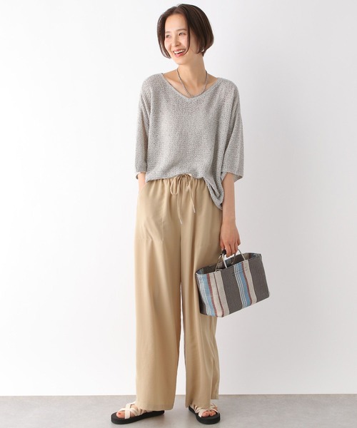 LEPSIM（レプシィム）の「5ゲージメッシュプルオーバーSS　127647（ニット/セーター・レディース・ライトグレー/グリーン系その他/ブラック/オフホワイト・FREE）」の20枚目の写真