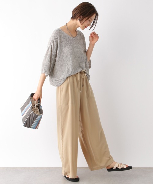 LEPSIM（レプシィム）の「5ゲージメッシュプルオーバーSS　127647（ニット/セーター・レディース・ライトグレー/グリーン系その他/ブラック/オフホワイト・FREE）」の21枚目の写真