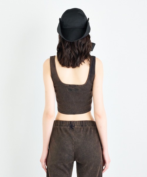 ANNA SUI NYC（アナ スイ エヌ ワイ シー）の「ANNA SUI NYC パウダーブリーチリングドットボタンショートタンクトップ（タンクトップ・レディース・ブルー/ブラック/パープル・S/M）」の4枚目の写真