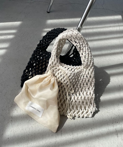 CAPRICIEUX LE'MAGE(カプリシューレマージュ)の「メッシュミニバッグ(ハンドバッグ・レディース・ホワイト/ブラック・FREE)」の7枚目の写真