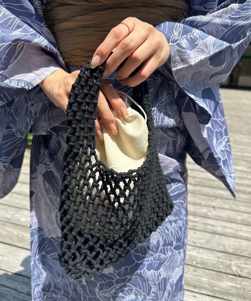 CAPRICIEUX LE'MAGE(カプリシューレマージュ)の「メッシュミニバッグ(ハンドバッグ・レディース・ホワイト/ブラック・FREE)」の13枚目の写真