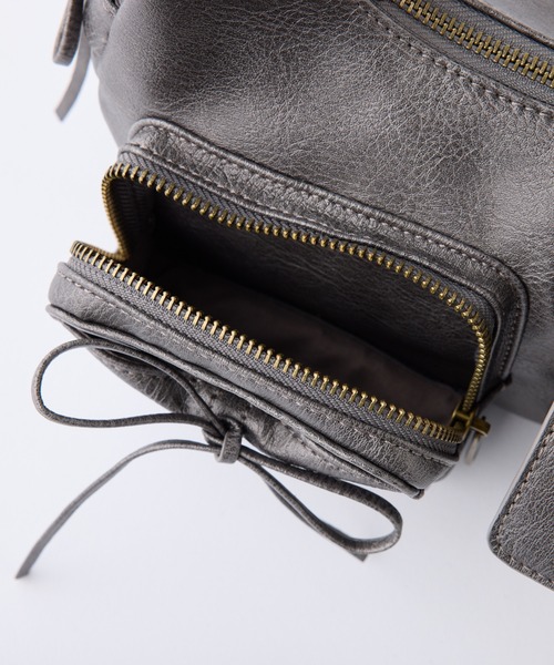 one after another NICE CLAUP（ワンアフターアナザーナイスクラップ）の「ドロストポケットショルダーバッグ（ショルダーバッグ・レディース・ブラック/ダークブラウン/ピンク/アイボリー・FREE）」の17枚目の写真