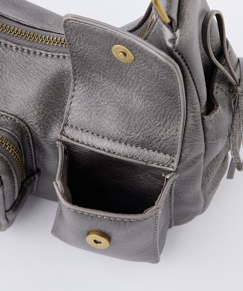 one after another NICE CLAUP（ワンアフターアナザーナイスクラップ）の「ドロストポケットショルダーバッグ（ショルダーバッグ・レディース・ブラック/ダークブラウン/ピンク/アイボリー・FREE）」の18枚目の写真