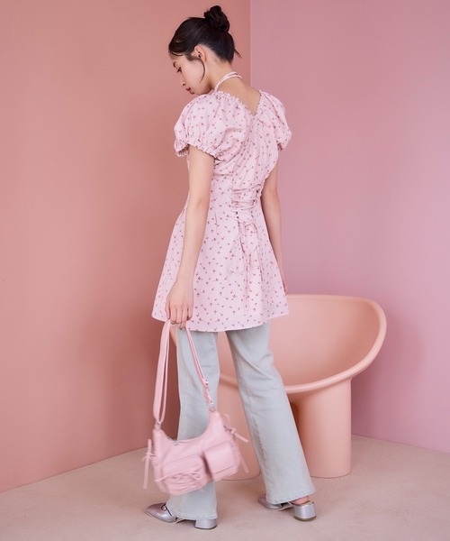 one after another NICE CLAUP（ワンアフターアナザーナイスクラップ）の「ドロストポケットショルダーバッグ（ショルダーバッグ・レディース・ブラック/ダークブラウン/ピンク/アイボリー・FREE）」の7枚目の写真