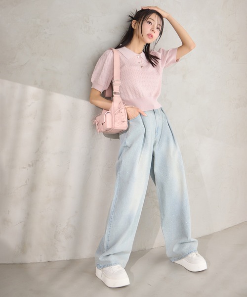 one after another NICE CLAUP（ワンアフターアナザーナイスクラップ）の「ドロストポケットショルダーバッグ（ショルダーバッグ・レディース・ブラック/ダークブラウン/ピンク/アイボリー・FREE）」の10枚目の写真