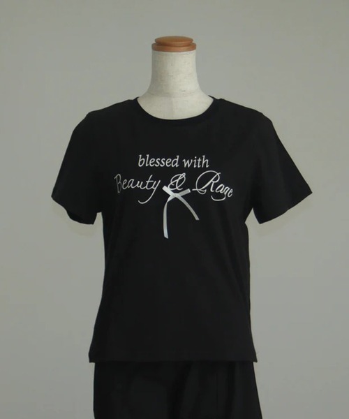 メッセージリボンTシャツ【RL】（Tシャツ/カットソー）｜RiLi（リリ）