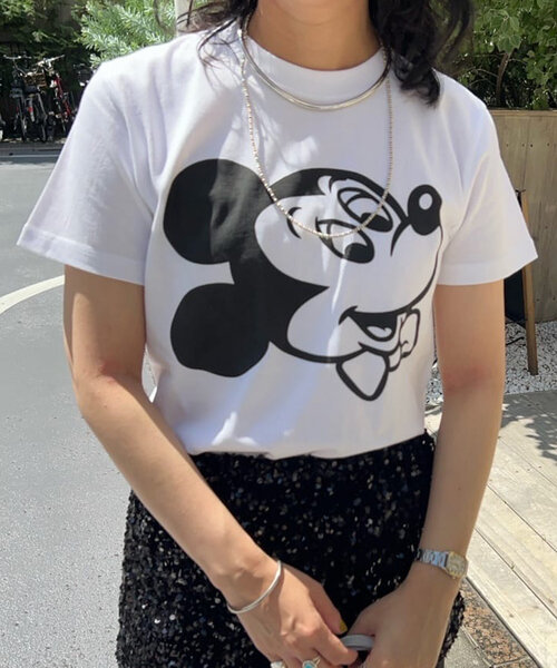 SHENERY（シーナリー）の「Mickey / Tee（Tシャツ/カットソー・レディース・ホワイト・LARGE/SMALL）」の4枚目の写真