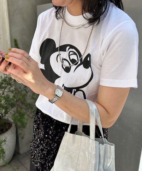 SHENERY（シーナリー）の「Mickey / Tee（Tシャツ/カットソー・レディース・ホワイト・LARGE/SMALL）」の3枚目の写真