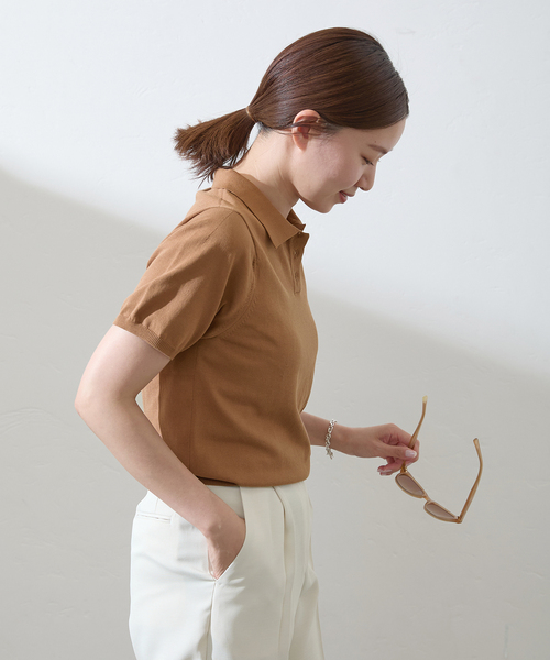 IENA（イエナ）の「ドライコットンエリツキプルオーバー