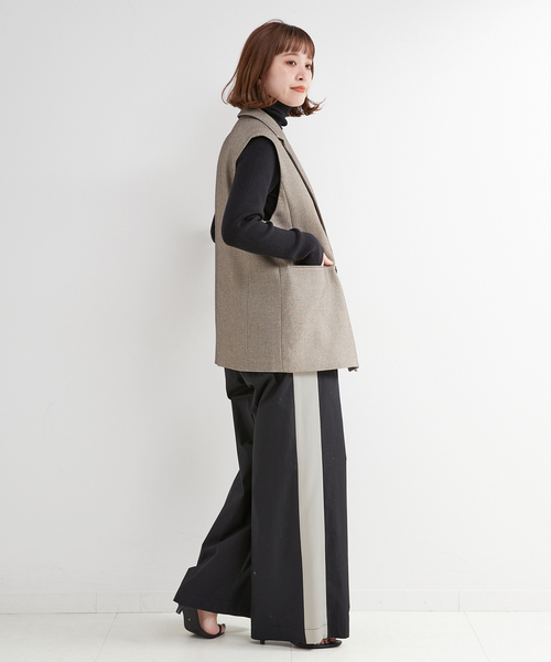 B.C STOCK（ベーセーストック）の「コットンナイロントラックパンツ（その他パンツ・レディース・ベージュ/ブラック/ホワイト・MEDIUM/LARGE）」の6枚目の写真