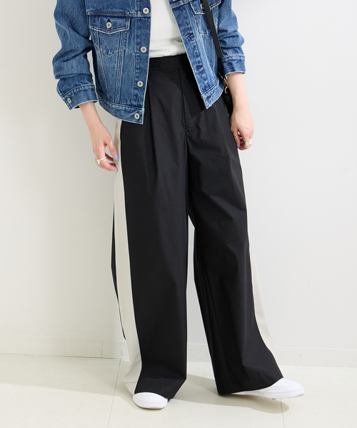 B.C STOCK（ベーセーストック）の「コットンナイロントラックパンツ（その他パンツ・レディース・ベージュ/ブラック/ホワイト・MEDIUM/LARGE）」の17枚目の写真