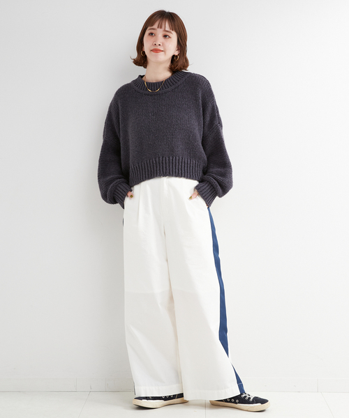 B.C STOCK（ベーセーストック）の「コットンナイロントラックパンツ（その他パンツ・レディース・ベージュ/ブラック/ホワイト・MEDIUM/LARGE）」の21枚目の写真