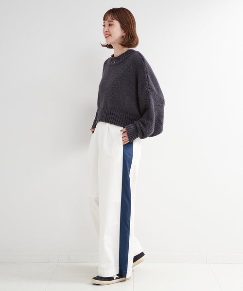 B.C STOCK（ベーセーストック）の「コットンナイロントラックパンツ（その他パンツ・レディース・ベージュ/ブラック/ホワイト・MEDIUM/LARGE）」の22枚目の写真