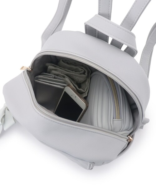 リボンチャーム付キルティングミニリュック（バックパック