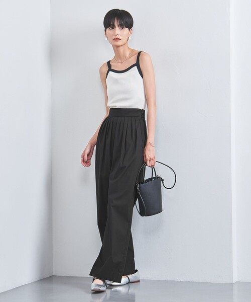 UNITED ARROWS(ユナイテッドアローズ)の「フロントタック ワイドパンツ(その他パンツ・レディース・ブラック/ベージュ/ピンク・38/36)」の12枚目の写真