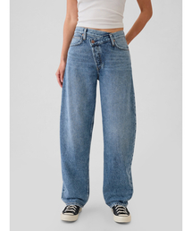 GAP | ハイライズ クロスオーバー バレルデニム ジーンズ(デニムパンツ)