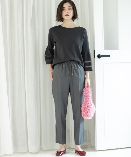 nrkさん専用品です セール】美脚ストレッチイージーテーパードパンツ【洗濯機洗い可