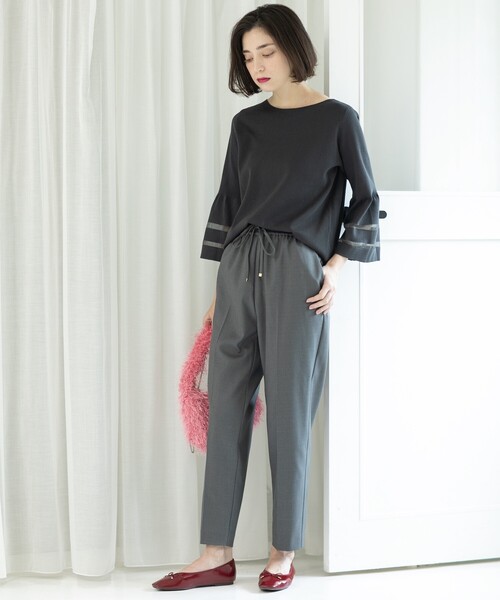 OPAQUE.CLIP(オペークドットクリップ)の「◆美脚ストレッチイージーテーパードパンツ【洗濯機洗い可】(その他パンツ・レディース・チャコールグレー/ブラック/ブラウン系・42/40/38/36/34)」の21枚目の写真