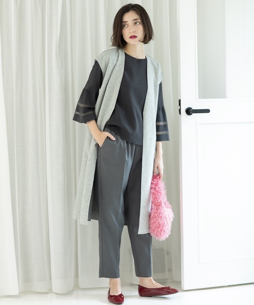 OPAQUE.CLIP(オペークドットクリップ)の「◆美脚ストレッチイージーテーパードパンツ【洗濯機洗い可】(その他パンツ・レディース・チャコールグレー/ブラック/ブラウン系・42/40/38/36/34)」の7枚目の写真