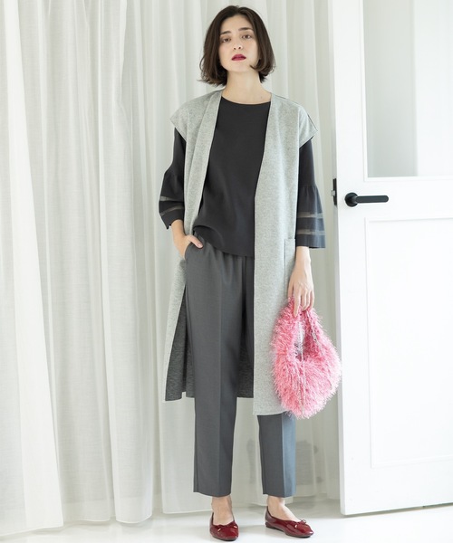 OPAQUE.CLIP(オペークドットクリップ)の「◆美脚ストレッチイージーテーパードパンツ【洗濯機洗い可】(その他パンツ・レディース・チャコールグレー/ブラック/ブラウン系・42/40/38/36/34)」の8枚目の写真