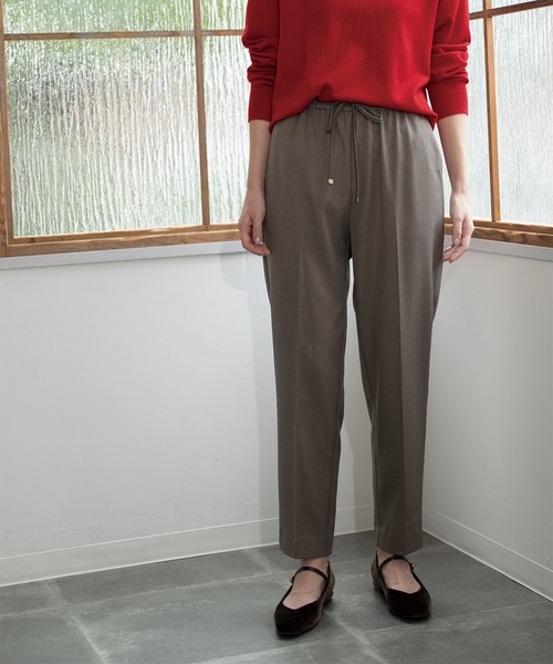 セール】美脚ストレッチイージーテーパードパンツ【洗濯機洗い可