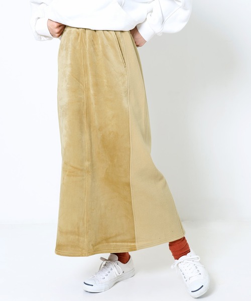 KRIFF MAYER Lady's Collection（クリフメイヤーレディースコレクション）の「ボンディングベロアスカート（スカート・レディース・ブラウン/グリーン/カラフル/チャコール/ナチュラル・MEDIUM/LARGE）」の4枚目の写真