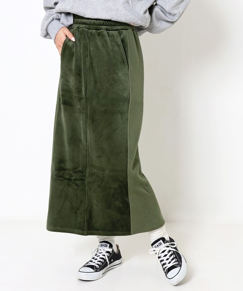 KRIFF MAYER Lady's Collection（クリフメイヤーレディースコレクション）の「ボンディングベロアスカート（スカート・レディース・ブラウン/グリーン/カラフル/チャコール/ナチュラル・MEDIUM/LARGE）」の5枚目の写真