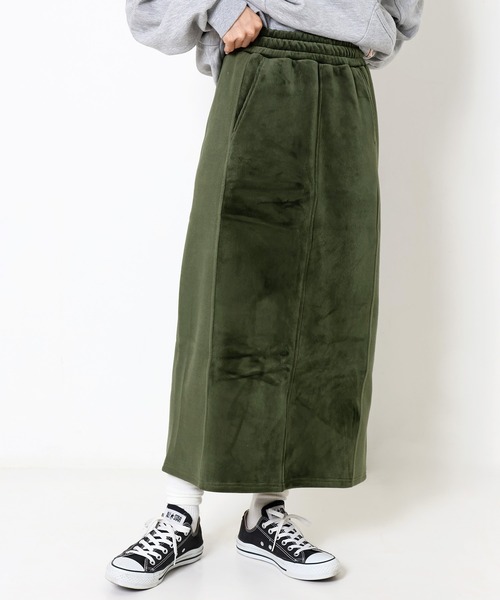 KRIFF MAYER Lady's Collection（クリフメイヤーレディースコレクション）の「ボンディングベロアスカート（スカート・レディース・ブラウン/グリーン/カラフル/チャコール/ナチュラル・MEDIUM/LARGE）」の20枚目の写真