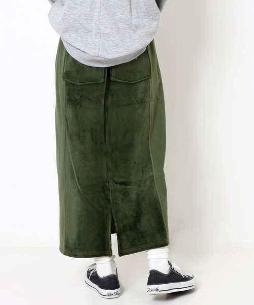 KRIFF MAYER Lady's Collection（クリフメイヤーレディースコレクション）の「ボンディングベロアスカート（スカート・レディース・ブラウン/グリーン/カラフル/チャコール/ナチュラル・MEDIUM/LARGE）」の15枚目の写真